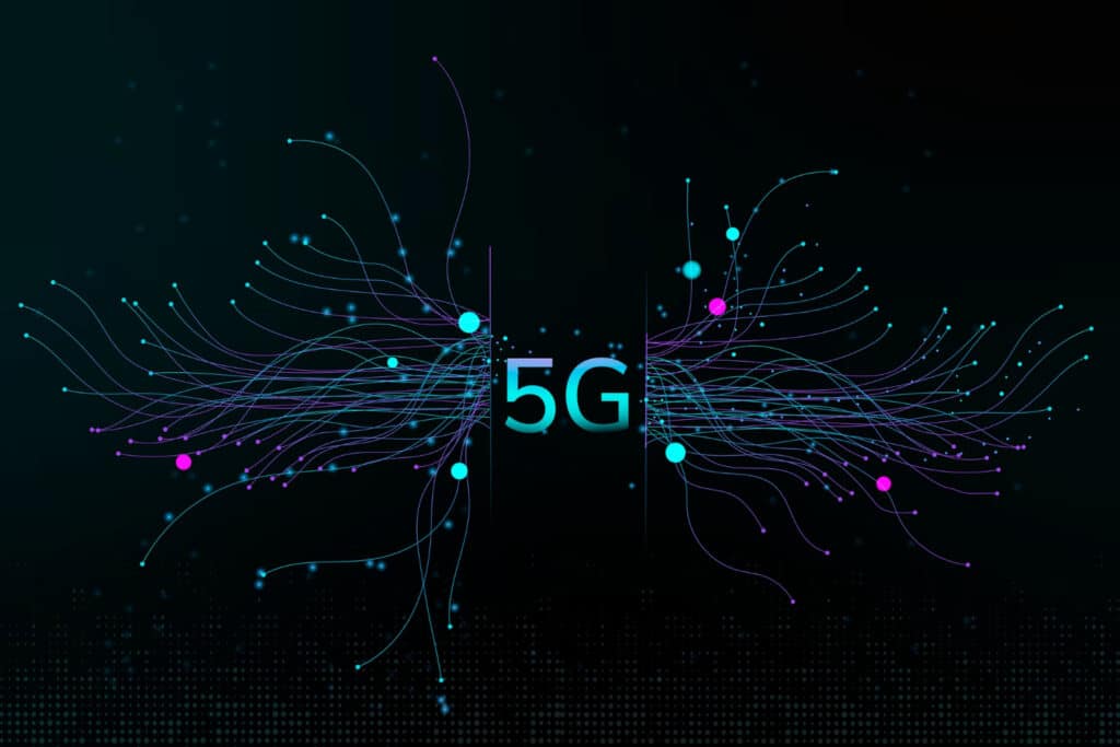 technology particle dots 5g digital corporate background 1
